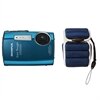 Olympus Stylus Tough-3000 Blue 12MP 3.6X Zoom Digital Camera with Float Case