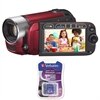 LEGRIA FS306S Red 0.8 MP 37X Zoom Digital Camcorder with 8 GB Standard SDHC Memory Card