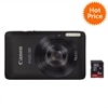 IXUS130 IS Black 14.1 MP 4X Zoom Digital Camera with 2 GB SD Memory Card