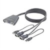 Belkin 2-Port KVM Switch with Built-In Cabling - KVM switch - 2 porte - 1 lokalbruger