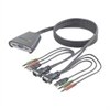 Belkin 2-Port KVM Switch with Audio Support and Built-In Cabling - KVM-/Audio-Switch - 2 Anschlüsse - 1 lokaler Benutzer