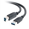 C2G - USB-Kabel - 9-polig USB Typ A (M) - 9-polig USB Typ B (M) - 3 m (9.84 ft) ( USB 3.0 ) - Schwarz