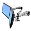 Ergotron LX Dual Side-by-Side Arm - Befestigungskit für LCD-Display - Bildschirmgröße: bis zu 61 cm ( bis zu 24 Zoll ) - Montageschnittstelle: 100 x 100 mm, 75 x 75 mm - Desktop-Ständer