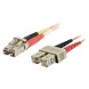 C2G - Patch-Kabel - LC Multi-Mode (M) - SC-Einzelmodus (M) - 3 m - Glasfaser - 50/125 Mikrometer - orange
