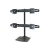 Ergotron DS100 Quad-Monitor Desk Stand - Aufstellung für Quad-Flachbildschirm - Aluminium, Stahl - Schwarz - Bildschirmgröße: up to 24" - Montageschnittstelle: 100 x 100 mm, 75 x 75 mm