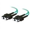 C2G 10Gb OM3 SC/SC Duplex 50/125 Multimode Fibre Patch Cable - Patch-Kabel - SC multi-mode (M) - SC multi-mode (M) - 3 m - Glasfaser - 50/125 Mikrometer - OM3 - Aquamarin