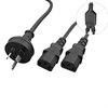 SAPPLY 2xIEC (F) to 1x3 pin power Y cable