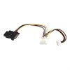 LP4 to SATA Power Cable Adapter with Floppy Power - F/F