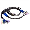 2 Port USB VGA Cable KVM Switch with Audio
