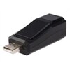 COMPACT BLACK USB 2.0 TO 10/100 MBPS ETHERNET NETWORK ADAPTER