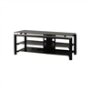 52-inch Black Metal and Glass AV Stand