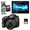 Sony Alpha SLT-A57K 16.1 MP DSLR Bundle with 18-55mm Zoom Lens, Sony 16GB Experia Tablet, 8GB Class 10 SD Card and Photo Creativity Suite