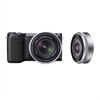Sony NEX-5R Black 16.1 MP Compact Interchangeable Lens Camera Bundle with Wi-Fi, Tiltable LCD, 18-55mm and 16mm f/2.8 Wide-Angle Lenses