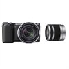 Sony NEX-5R Black 16.1 MP Compact Interchangeable Lens Camera Bundle with Wi-Fi, Tiltable LCD, 18-55mm and 55-210mm f/4.5-6.3 Telephoto Lens