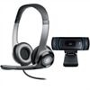 Logitech B910 HD Webcam with B530 USB Headset