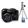 Canon PowerShot SX500 IS 16.0 MP Camera Anniversary Bundle with 30x Wide-Angle Optical Zoom lens, 4GB SD Card and Mini Tripod