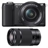 Sony Alpha a5000 ILCE5000LB Black with 16-50mm and 55-210mm Zoom Lens