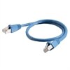 C2G - Patch cable ( DTE ) - RJ-45 (M) - RJ-45 (M) - 0.5 m (1.64 ft) - screened shielded twisted pair (SSTP) - CAT 6a - snagless - blue