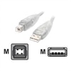 StarTech.com Transparent USB 2.0 Cable - A to B - USB cable - 4 PIN USB Type A (M) - 4 PIN USB Type B (M) - 4.6 m ( USB / Hi-Speed USB ) - moulded - transparent - for P/N: PEXUSB400, SV231DPUA, SV231DPDDUA, PEXUSB7LP, SV431DPUA, SV231HDMIUA, SAT3510U2FGB, SAT3510U2F, SV231DPU