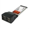 StarTech.com 4 Port ExpressCard Laptop USB 2.0 Adapter Card - USB adapter - ExpressCard - USB, USB 2.0 - 4 ports - silver