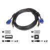 StarTech.com 4-in-1 USB VGA KVM Cable with Audio and Microphone - Keyboard / mouse / video / audio cable - 4 PIN USB Type A, HD-15, mini-phone stereo 3.5 mm  (M) - HD-15, mini-phone stereo 3.5 mm , 4 PIN USB Type B (M) - 3 m - for P/N: SV431DDVDUA, SV231DDVDUA, SV431USBAEGB, SV431DDUSB, SV231DDUSB, SV431USBAE, SV231USBAGB, SV431USBA
