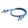 C2G - Patch cable ( DTE ) - RJ-45 (M) - RJ-45 (M) - 0.5 m - screened shielded twisted pair (SSTP) - CAT 6a - snagless - blue
