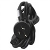250 V Israel 3-Pin Flat Power Cord - 6.56 ft