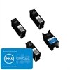 Dell Series 23 4 pack ink bundle: 3 x Single Use High Yield Black Cartridge (Series 23) / 1 x Single Use High Yield Color Cartridge (Series 23) with $25 PROMO eGift Card