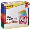 Multi-Color Slim CD Jewel Cases - 100-Pack
