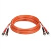 ST Multimode Duplex Fiber Patch Cable - 3 ft