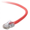 CAT5e Crimped Tip Network Cable - Red - 7 ft