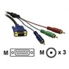 CablesToGo Ultima HD-15 Male to RCA HDTV Component Video Cable - 3 ft