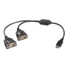 2-Port USB to RS232 Serial DB9 Adapter Cable