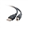 USB 2.0 A/B  Black Cable - 16.4 ft