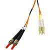 C2G Multimode LC/ST Duplex Fiber Orange Patch Cable-3.28 ft