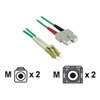 LC/SC Duplex 62.5/125 Multimode Fiber Green Patch Cable-9.84 ft