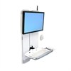 StyleView Monitor and Keyboard Mounting Kit for High Traffic Areas - White
