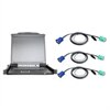 17-inch LCD Console with 16-Port USB/PS2 KVMP Switch and 16 USB KVM Cables