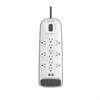 12-outlet Surge Protector with 8 ft Power Cord and Ethernet, Cable/Satellite and Telephone Protection