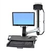 StyleView Sit-Stand Combo System with Worksurface/ Small CPU Holder