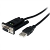 StarTech.com 1-Port USB to Null Modem RS232 DB9 Serial DCE Adapter Cable with FTDI - Black