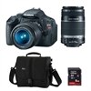Canon EOS Rebel T3i 18 MP Digital SLR Camera (with EF-S 18-55 mm IS II lens) and EF-S 55-250 mm f/4-5.6 IS Telephoto Zoom Lens with 8 GB SDHC Memory Card and Shoulder Bag