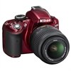 Nikon D3200 24.2 MP Digital SLR camera with 18-55mm f/3.5G VR AF-S DX NIKKOR lens - Red