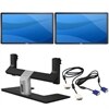 Two Dell UltraSharp U2212HM 21.5-inch Widescreen Monitors with MDS14 Dual Monitor Stand