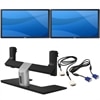 Two Dell UltraSharp U2312HM 23-inch Widescreen Flat Panel Monitors with MDS14 Dual Monitor Stand