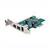 StarTech.com 3 Port 2b 1a Low Profile 1394 PCI Express FireWire Card Adapter - FireWire adapter - PCI Express x1 low profile - FireWire 800 - 2 ports + 1 x FireWire