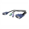 StarTech.com 3-in-1 Ultra Thin PS/2 KVM Cable - Cable de teclado / vídeo / ratón (KVM) - PS/2 de 6 espigas, HD-15 (M) - HD-15 (M) - 1.8 m - moldeado - para P/N: RKCONS1716GB, SV841HDIEEU, USB-PS2, SV831DUSBAU, SV565UTPEU, CBCON1716IGB, SV831DUSBA, RACKCONS1716