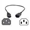 C2G Computer Power Cord Extension - Cable alargador de alimentación (250 VCA) - IEC 320 EN 60320 C13 - IEC 320 EN 60320 C14 - 0.5 m