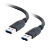 C2G - Cable USB - USB tipo A de 9 patillas (M) - USB tipo A de 9 patillas (M) - 2 m (6.56 ft) ( USB / Hi-Speed USB / USB 3.0 ) - negro