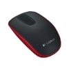Logitech Zone Touch Mouse T400 - Ratón - óptico - 3 botones - inalámbrico - 2.4 GHz - receptor inalámbrico USB - rojo